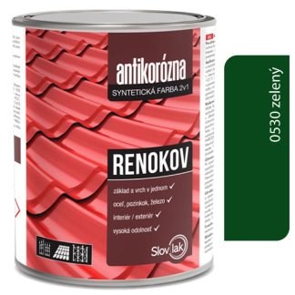 Slovlak Renokov zelený 0,75kg - antikorózna farba na kov