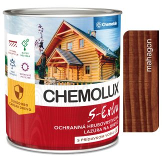 Chemolak S1025 Chemolux S Extra 0272 mahagón 2,5l - hodvábne lesklá ochranná lazúra na drevo