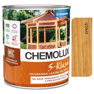 Chemolak S1040 Chemolux S-Klasik 0211 orech 2,5l - matná ochranná lazúra na drevo