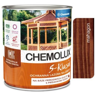 Chemolak S1040 Chemolux S-Klasik 0271 mahagón 0,75l - matná ochranná lazúra na drevo