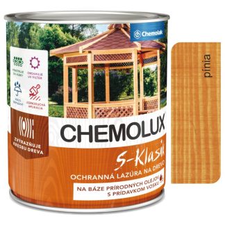 Chemolak S1040 Chemolux S-Klasik 0601 pínia 2,5l - matná ochranná lazúra na drevo