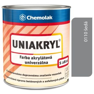 Chemolak S2822 Uniakryl 0110 šedá - Farba na značenie ciest, na asfalt a betón 10kg