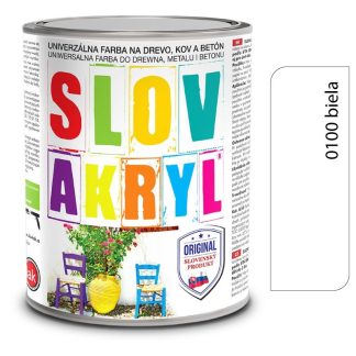 Slovlak Slovakryl 0100 - biely 0,75kg