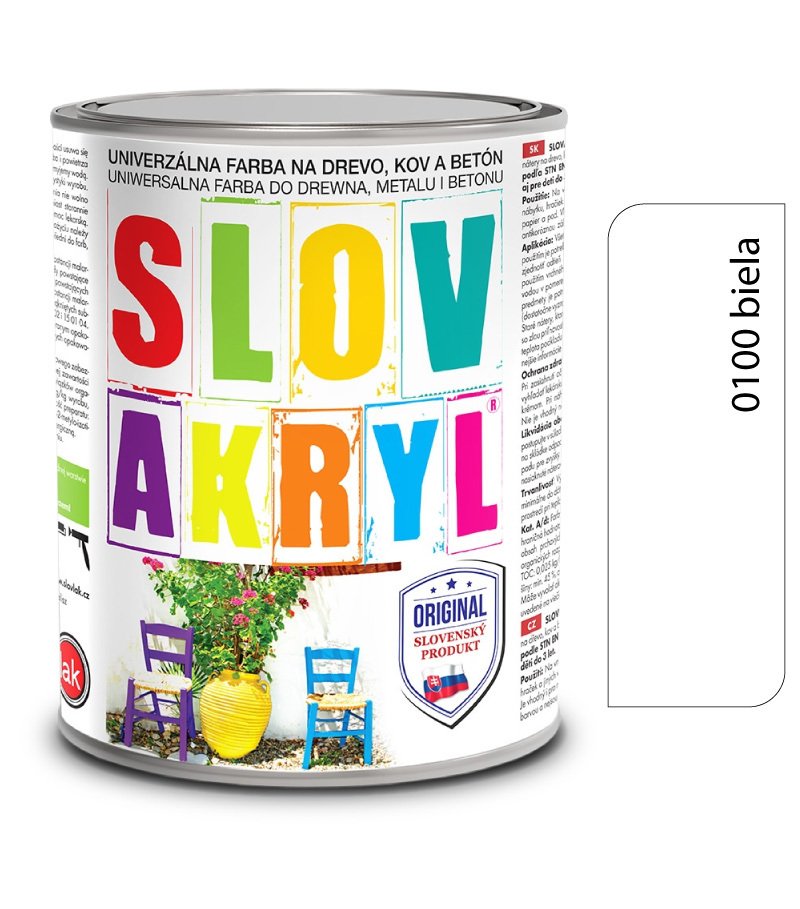 Slovlak Slovakryl 0100 - biely 5kg