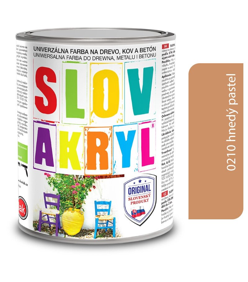 Slovlak Slovakryl 0210 - hnedý pastel 5kg