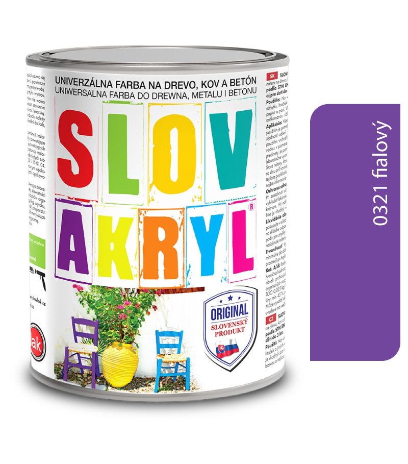 Slovlak Slovakryl 0321 - fialový 0,75kg