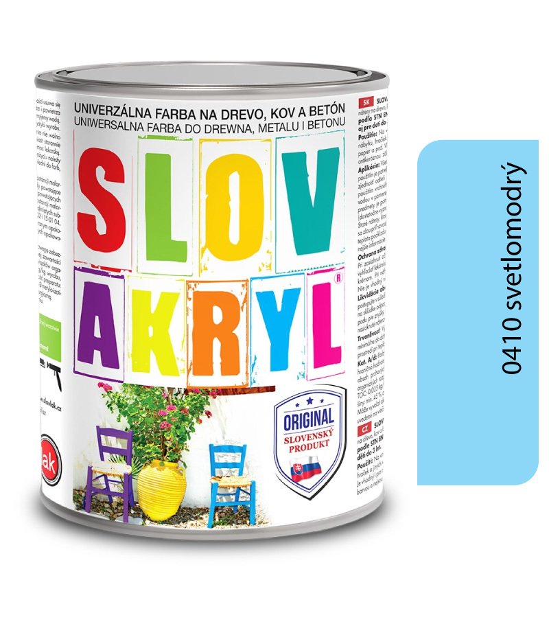 Slovlak Slovakryl 0410 - svetlomodrý 0,75kg