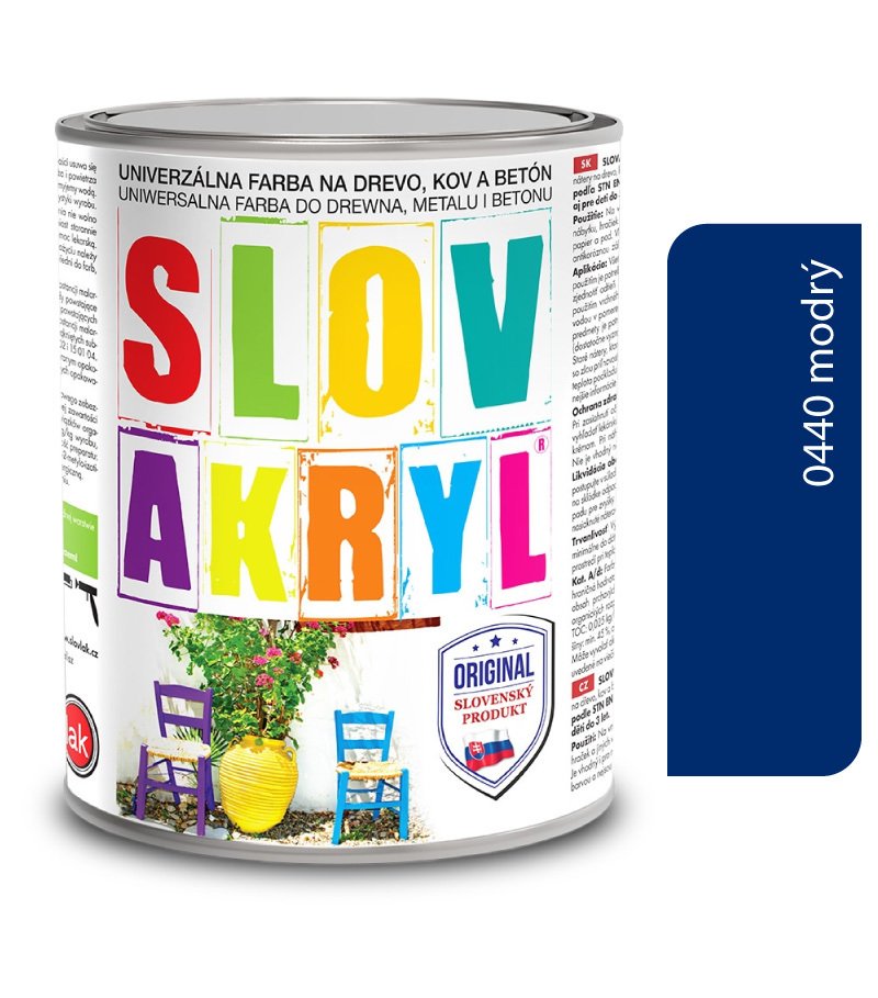 Slovlak Slovakryl 0440 - modrý 0,75kg