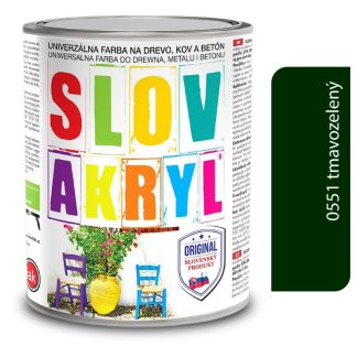Slovlak Slovakryl 0551 - tmavozelený 0,75kg