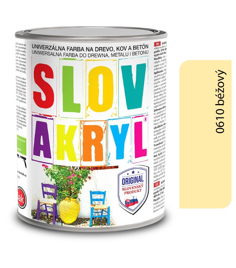 Slovlak Slovakryl 0610 - béžový 0,75kg