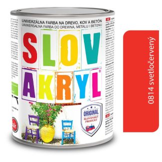 Slovlak Slovakryl 0814 - svetločervený 0,75kg