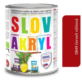 Slovlak Slovakryl 0849 - červeň višnová 0,75kg