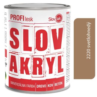 Slovlak Slovakryl Profi Lesk svetlo hnedý 2220/RAL 8003 0,75kg