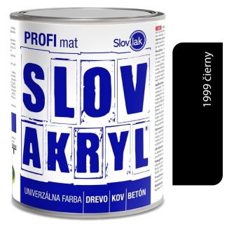Slovlak Slovakryl Profi Mat čierny 0199/RAL 9005 0,75kg