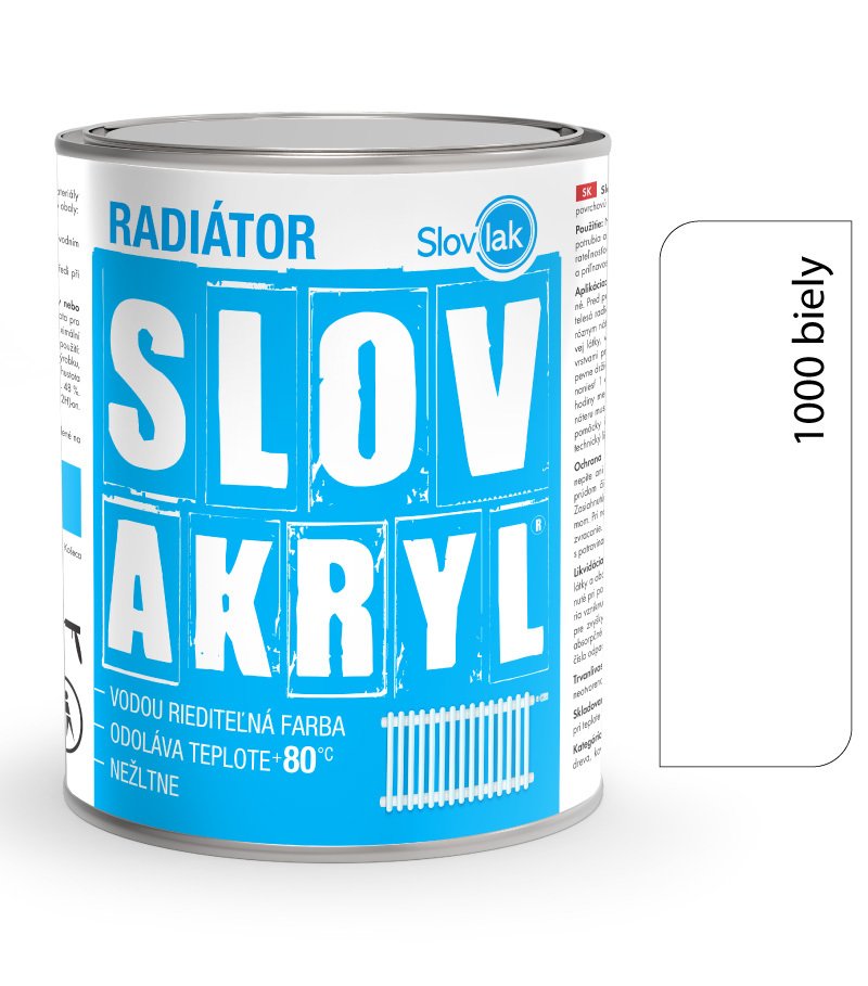 Slovlak Slovakryl Radiátor biely 0,75kg