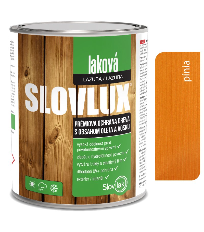 Slovlak Slovlux Laková lazúra 0060 Pínia 0,7l