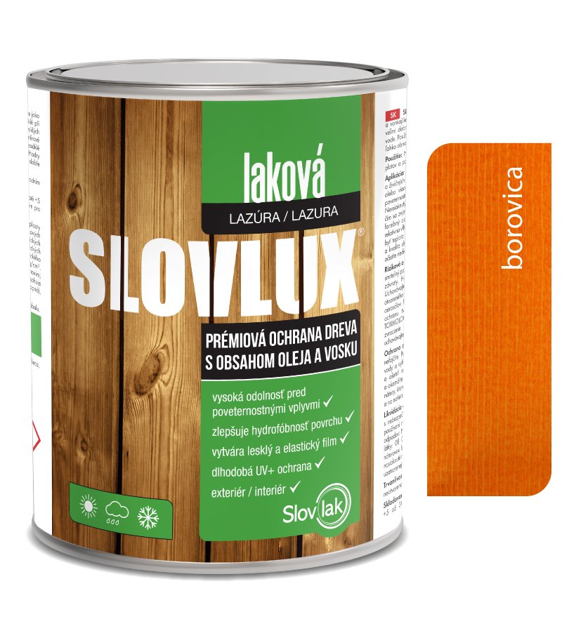 Slovlak Slovlux Laková lazúra 0062 Borovica 2,5l