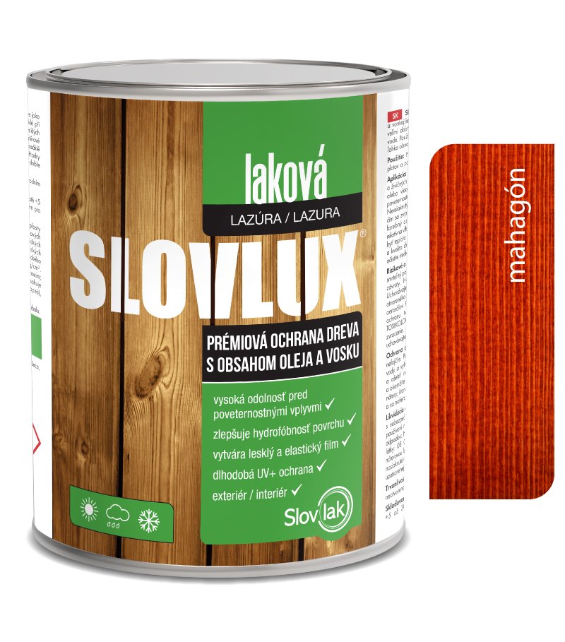 Slovlak Slovlux Laková lazúra 0080 Mahagón 2,5l