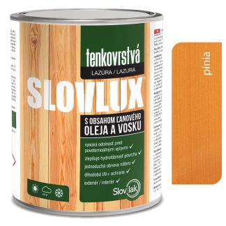Slovlak Slovlux Tenkovrstvá lazúra na drevo, pínia 0,7l