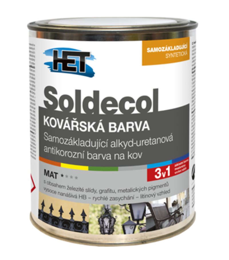 Het Soldecol, Kováčska čierna matná farba 0,75l