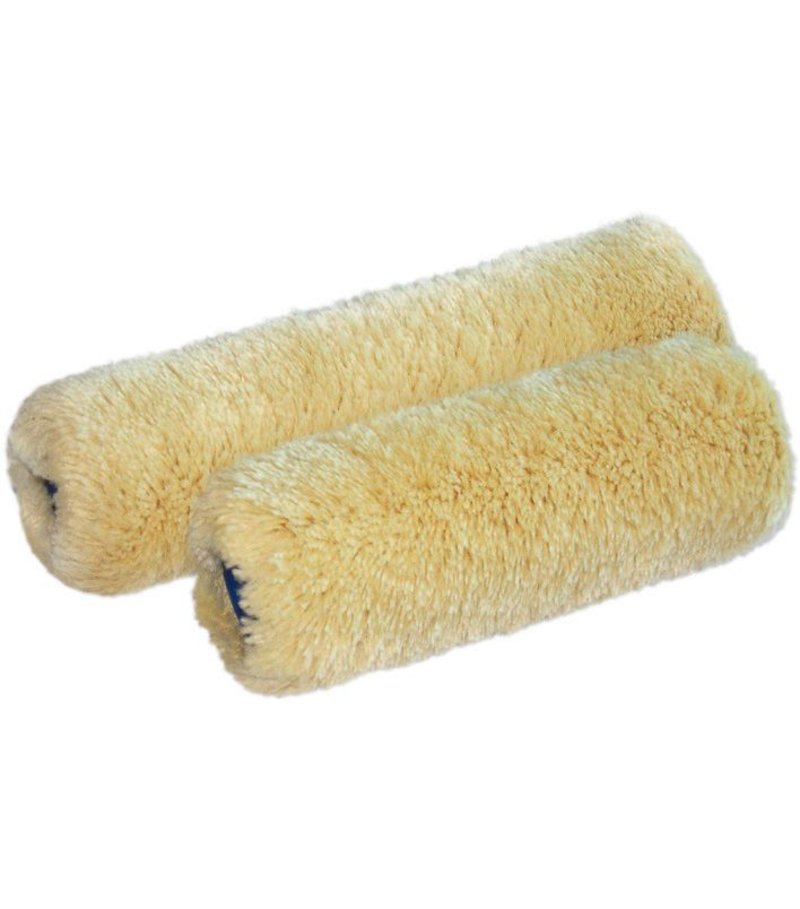 Spokar valec 18cm plyš žltozelený maliarsky