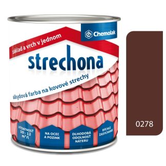 Chemolak Strechona - Farba na strechy 0278 hnedá 2l