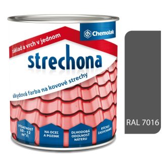 Chemolak Strechona - Farba na strechy 1805/RAL7016 antracit 2l