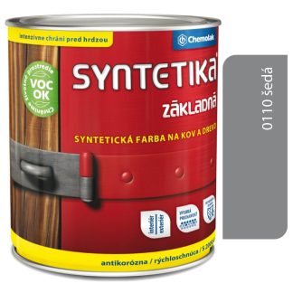 Chemolak Syntetika S2000U 0110 šedá 2,5l - základná farba