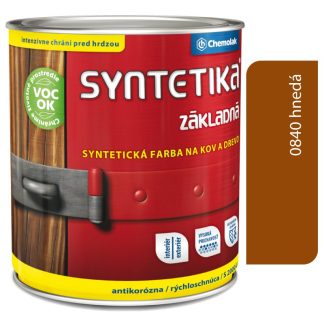 Chemolak Syntetika S2000U 0840 tmavočervená 9l - základná farba