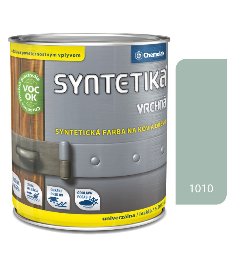 Chemolak Syntetika S2013U 1010 holubia šeď 4,5l - vrchná farba lesklá