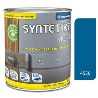 Chemolak Syntetika S2013U 4550 návestná modrá 0,6l - vrchná farba lesklá