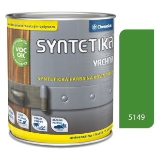 Chemolak Syntetika S2013U 5149 svetlozelená 4,5l - vrchná farba lesklá