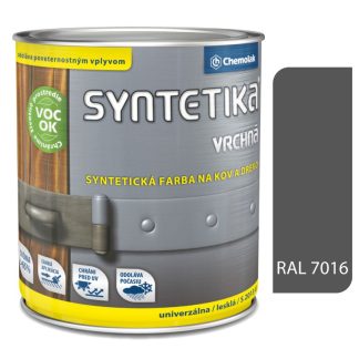 Chemolak Syntetika S2013U 7016/1805 antracitová šedá 0,6l - vrchná farba lesklá