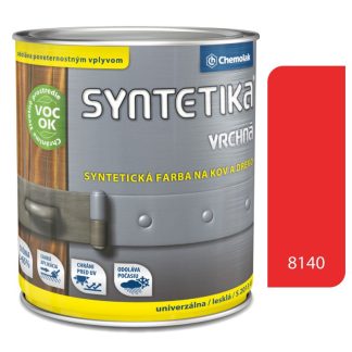 Chemolak Syntetika S2013U 8140 rumelková červená 2,5l - vrchná farba lesklá