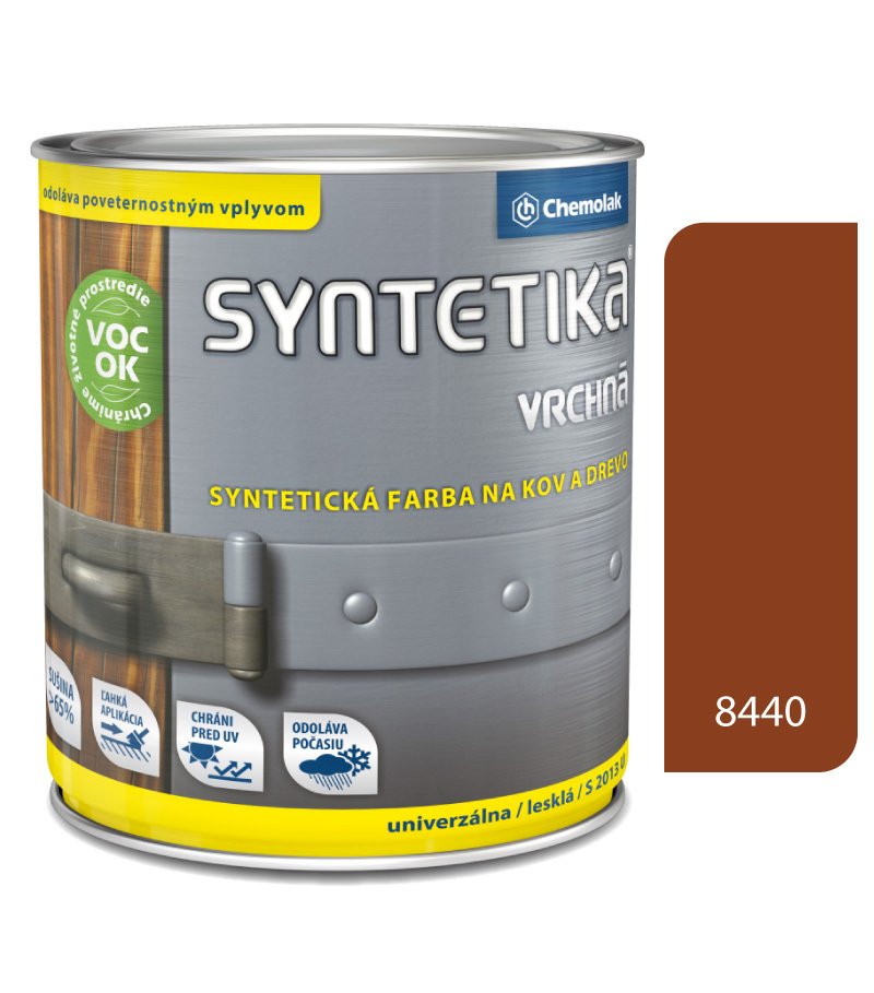 Chemolak Syntetika S2013U 8440 červenohnedá - vrchná farba lesklá 4,5l
