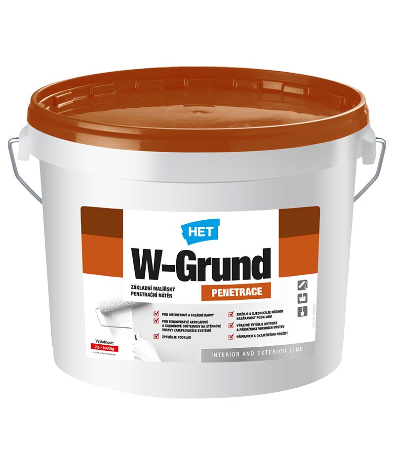 Het W-Grund 5kg - biela penetrácia